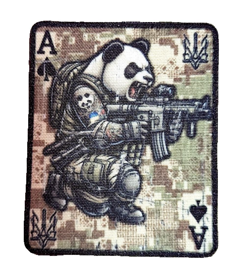 Шеврон-патч Карта Туз пиковый Боевая Панда ДШВ на липучке Хищник (PANDA5) Шеврон-патч Карта Туз пиковый Боевая Панда ДШВ на липучке Хищник (PANDA5)