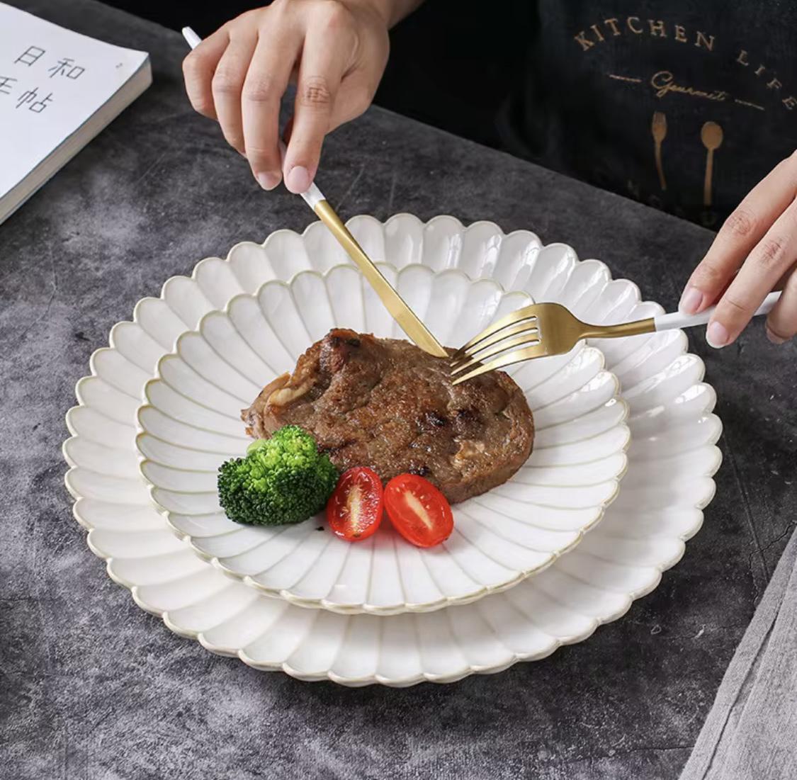 Блюдо керамическое Элеганс 27 см Белый (90866) - фото 2