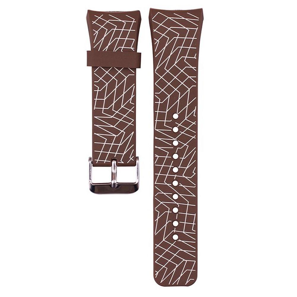 Силіконовий ремінець Primo для годинника Samsung Gear S2 Sports SM-R720/SM-R730 Line Brown (662950577)
