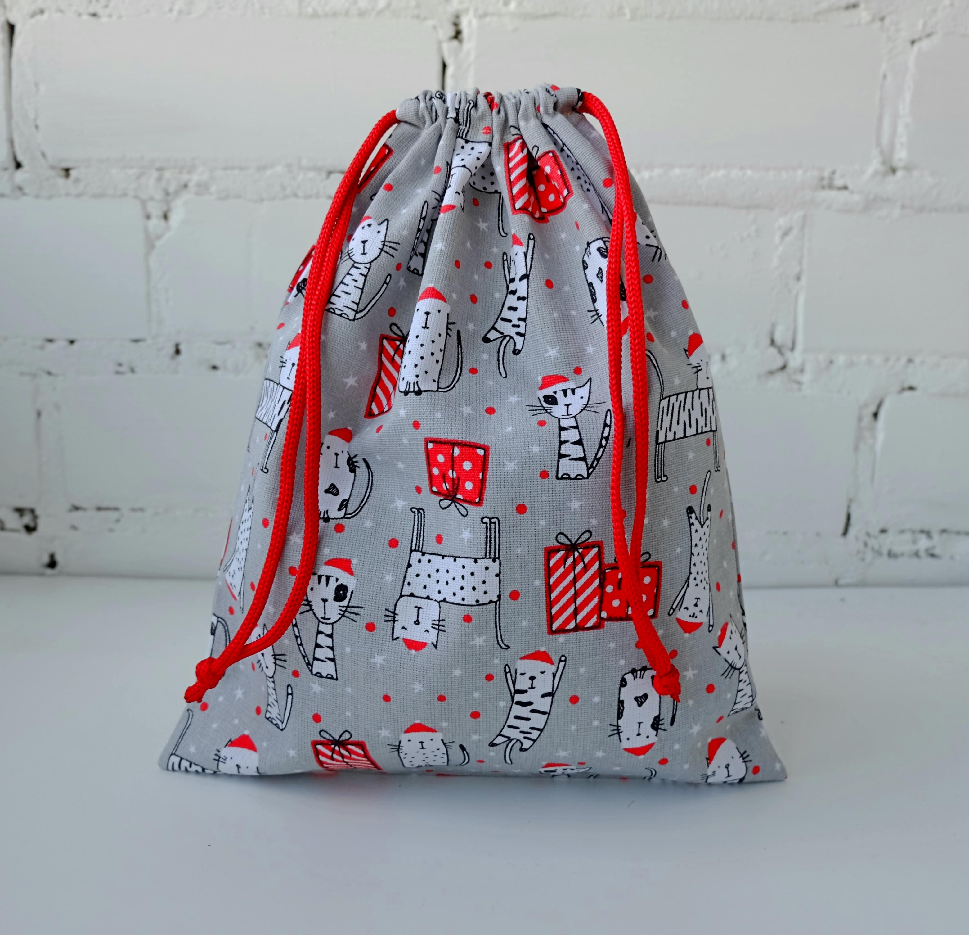 Подарунковий мішок подарунковий Новорічні коти (29682749)