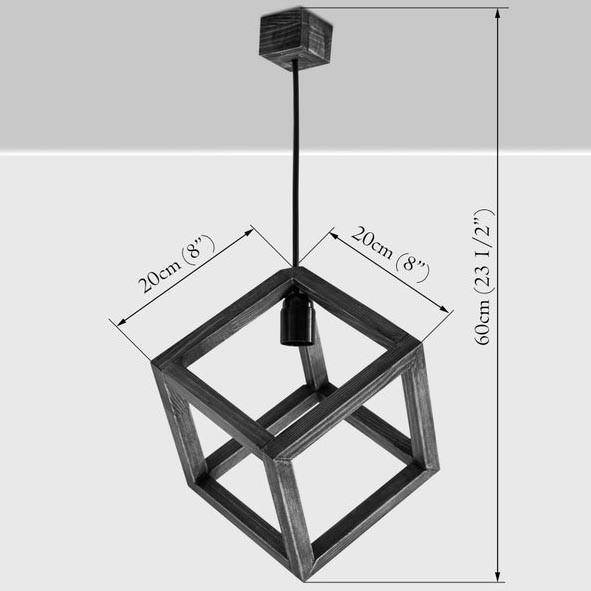Подвесной светильник из дерева Кабора Морион (ЛЮС-002611) - фото 2