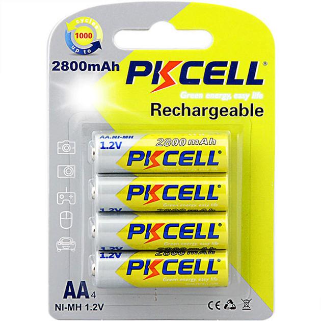 Аккумуляторы AA PkCell 2800 mAh 4 шт. в блистере (PPZ1383)