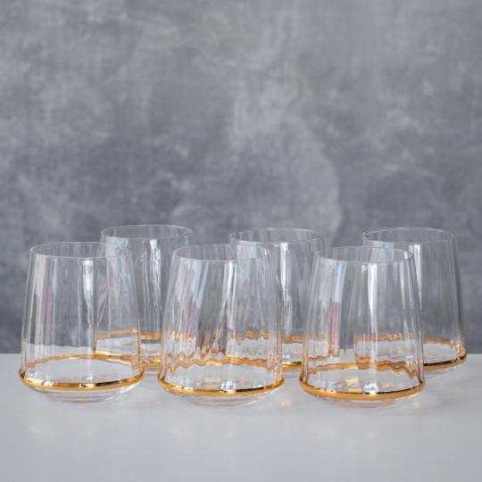 Набір склянок Elisey Золота елегантність 350мл 6 шт. (9118-010) - фото 2 Набір склянок Elisey Золота елегантність 350мл 6 шт. (9118-010) - фото 2