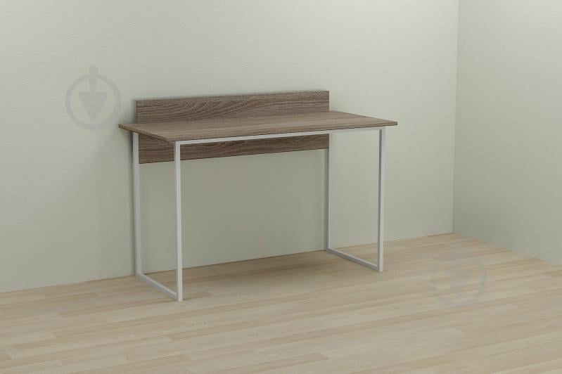 Комп'ютерний стіл Ferrum-decor Скай 75x100x70 білий ДСП Дуб Сонома Труфель 16мм Комп'ютерний стіл Ferrum-decor Скай 75x100x70 білий ДСП Дуб Сонома Труфель 16мм