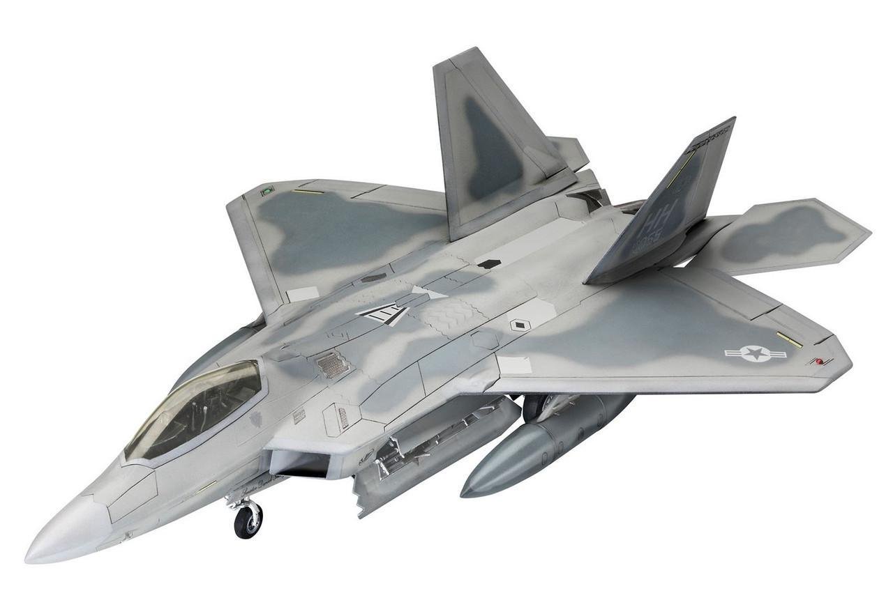 Сборная модель Revell набор Самолет Lockheed Martin F-22A Raptor уровень 4 масштаб 1:72 (RVL-63858) - фото 3