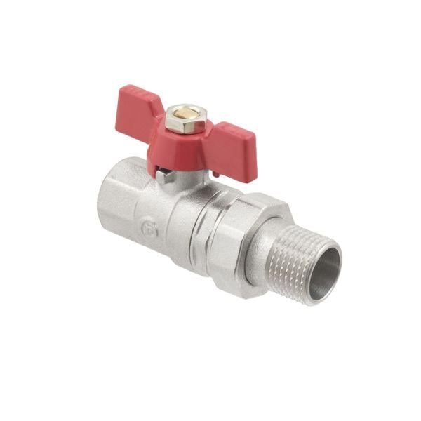 Кран шаровый с американкой PLM BASE ВЗ 1" бабочка PVC03 (100970)
