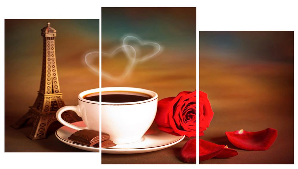 Модульная картина Декор Карпаты Чашка кофе 100х53 см (M3-t109)