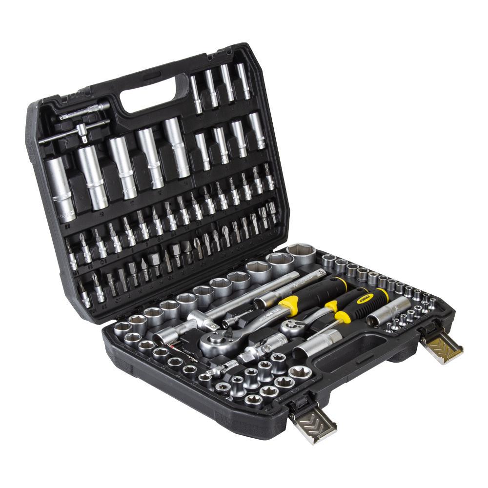 Набір насадок торцевих і біт Sigma CrV mid 1/4" & 1/2" 110 шт. (6003771) - фото 3 Набір насадок торцевих і біт Sigma CrV mid 1/4" & 1/2" 110 шт. (6003771) - фото 3