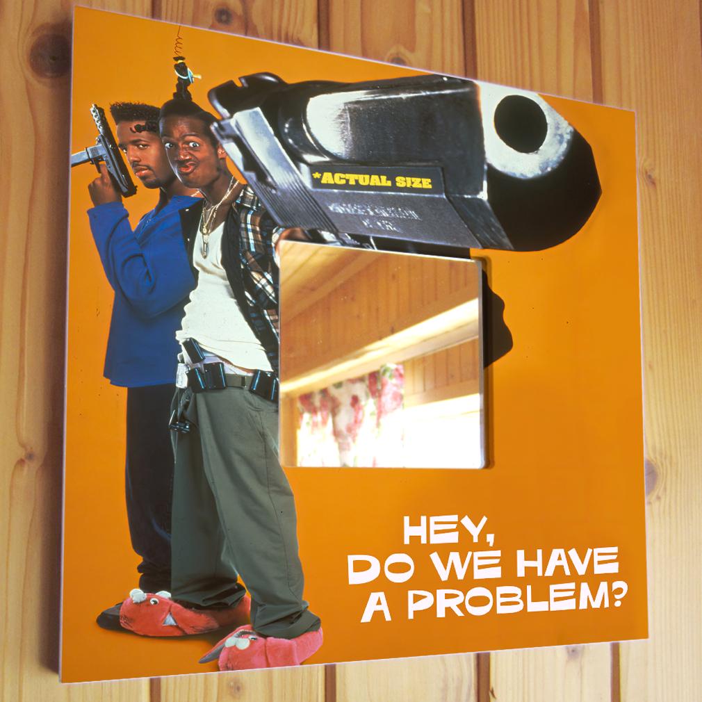 Зеркало настенное декоративное Фильм Не угрожай Южному Централу, попивая сок в своем квартале 260х260 мм (M04704)