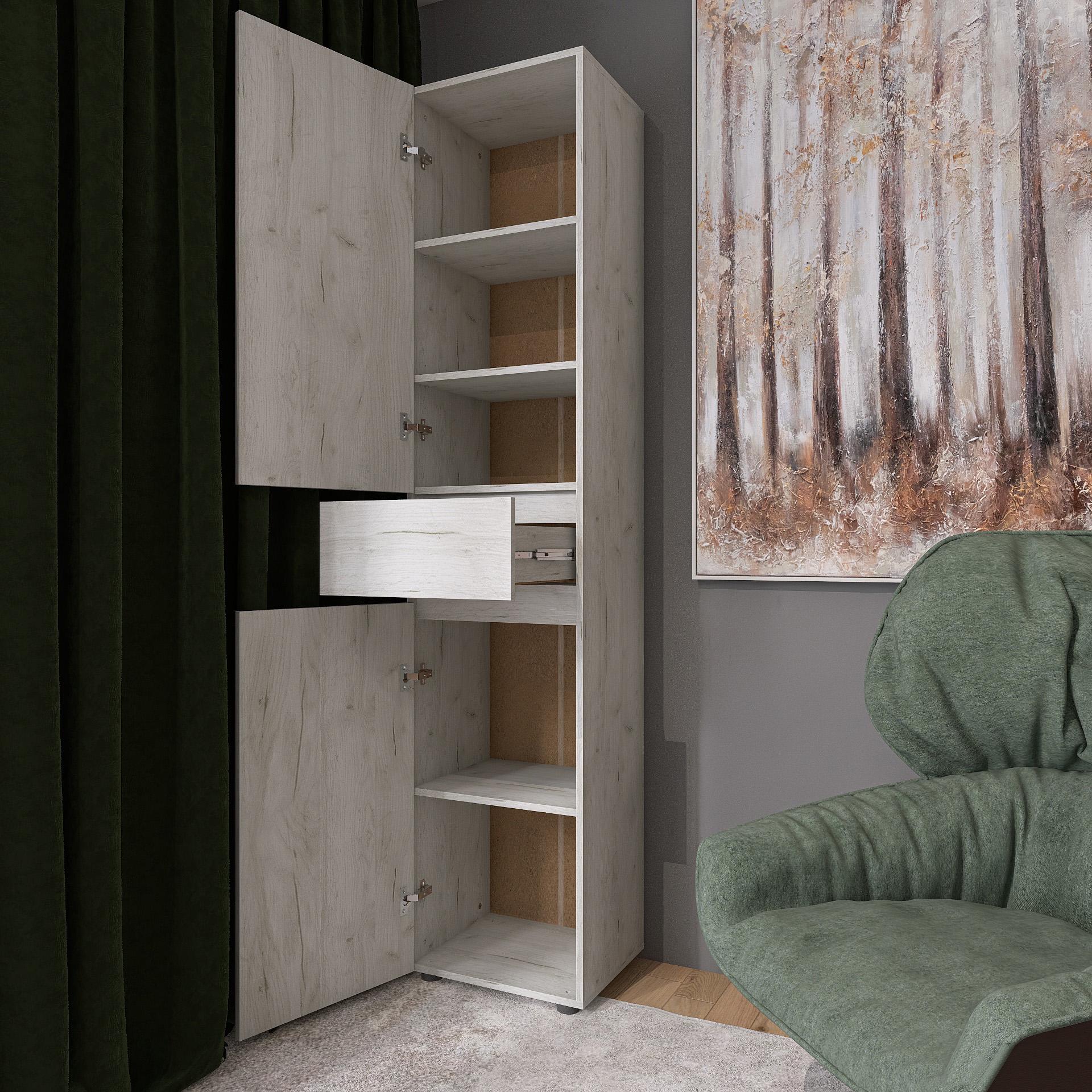 Пенал Everest Лайт ПЛ-1 закрытый 450х360х2080 мм Крафт белый (11403) - фото 4 Пенал Everest Лайт ПЛ-1 закрытый 450х360х2080 мм Крафт белый (11403) - фото 4