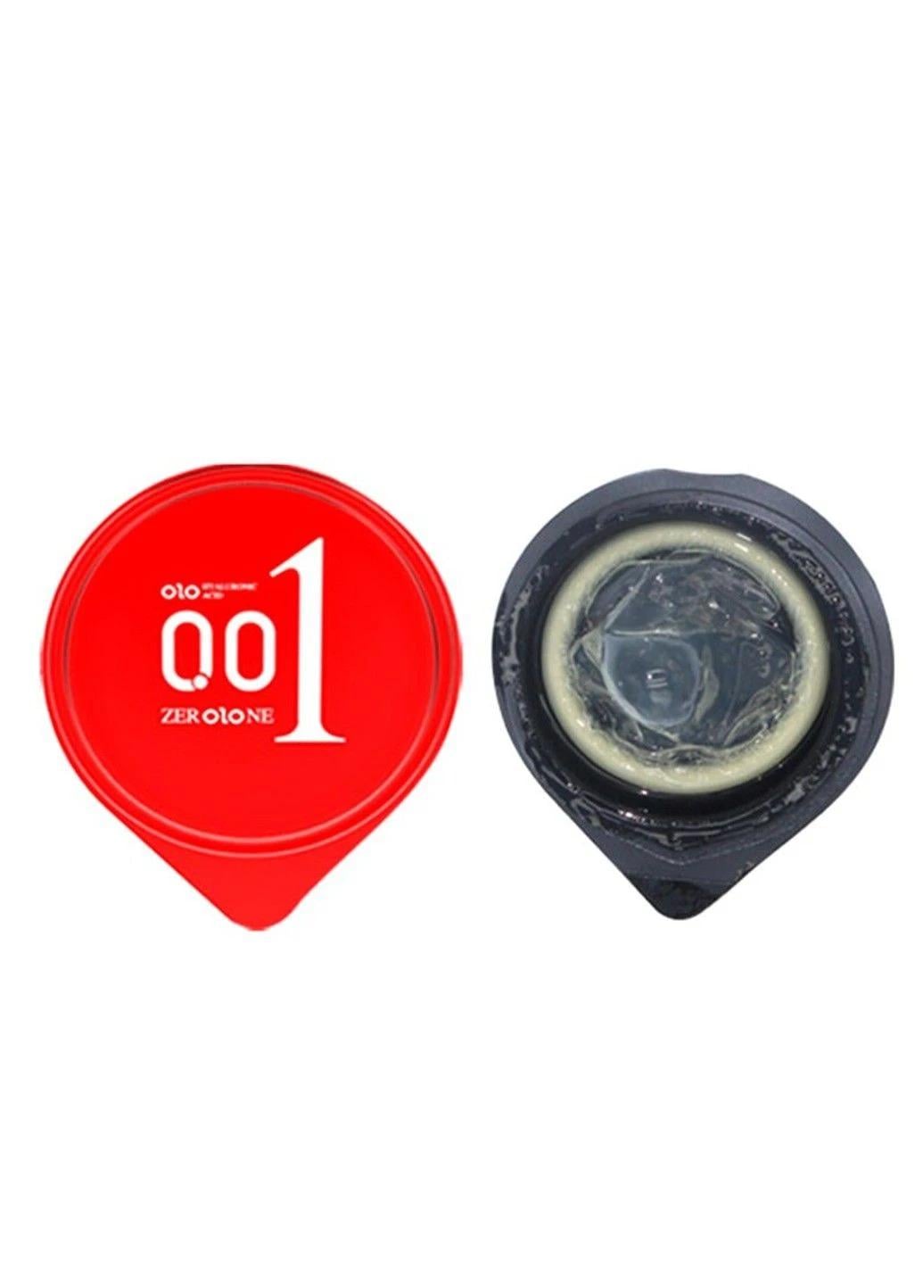Презерватив OLO 0.01 Zerolone red збуджуючий ультратонкий з гіалуроновою кислотою 1 шт. (101871)