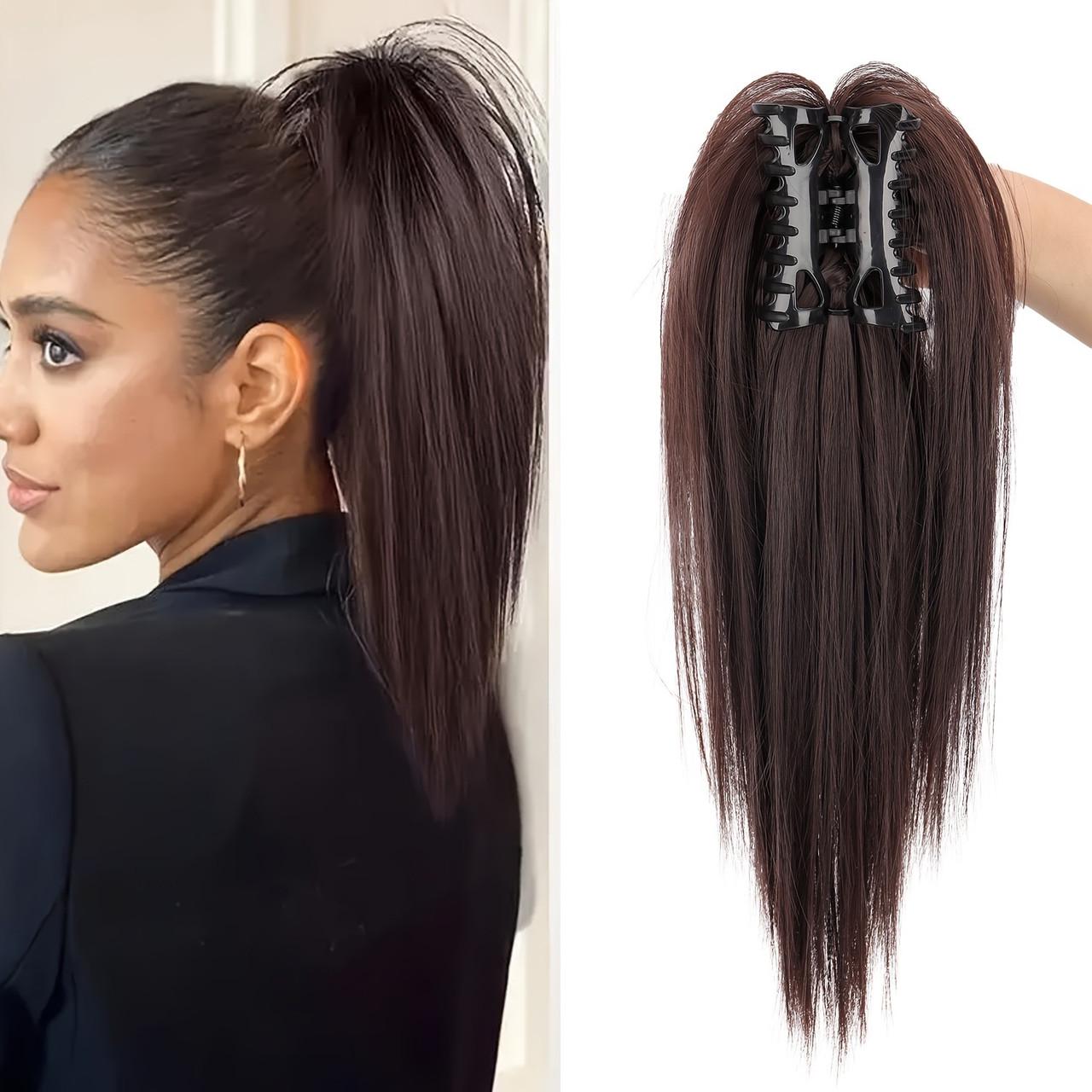 Хвост искусственный на крабике 40 см Каштановый (2798404751) - фото 2 Хвост искусственный на крабике 40 см Каштановый (2798404751) - фото 2