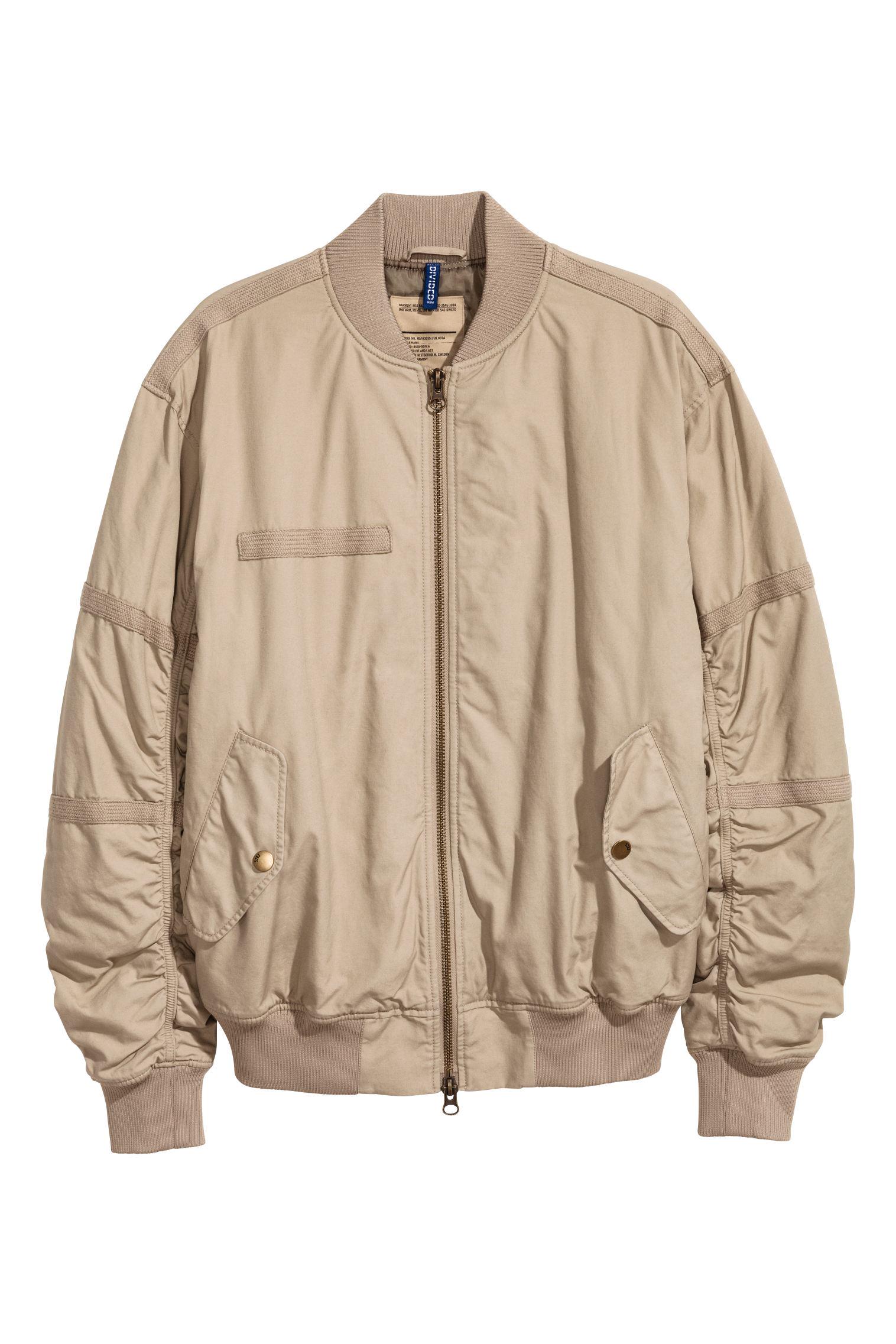 Бомбер H&M M Светло-бежевый (812449549) Бомбер H&M M Светло-бежевый (812449549)