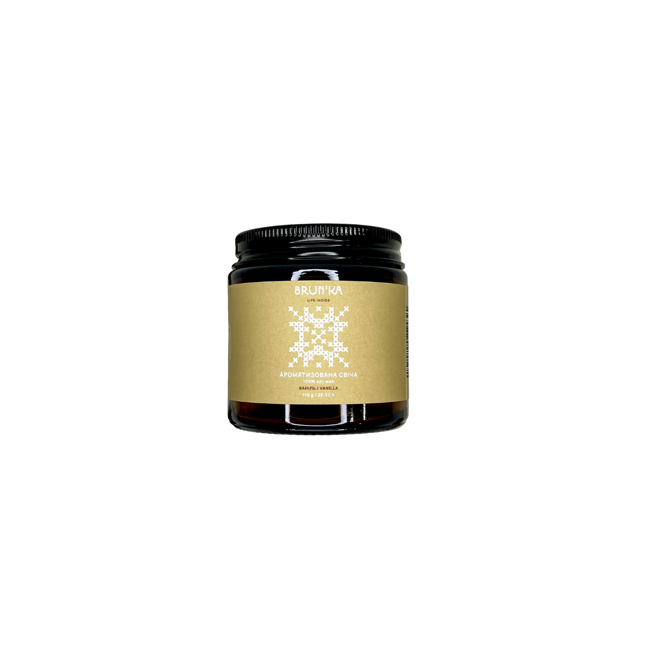 Аромасвічка з соєвого воску Brun’Ka Vanilla 110 g (2000000122536)