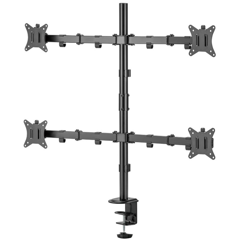 Кронштейн для монитора Brateck LDT66-C048 на 4 монитора 17-32" Черный (22631569) - фото 9