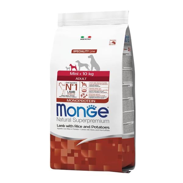 Корм для собак сухой Monge Dog Mini ягненок рис и картофель 7,5 кг (000025618)