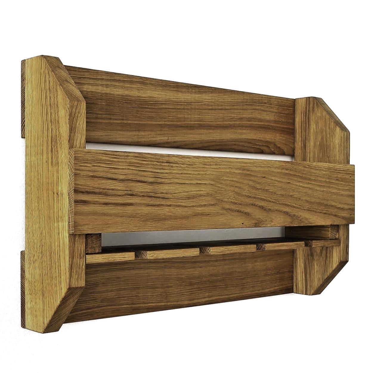 Полка для вина настенная из дерева Такаи Палисандр (ПНК-023902)