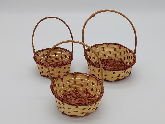 Набор корзин плетеных из лозы для флористики цветов и подарков 3 шт. (438596003) - фото 2 Набор корзин плетеных из лозы для флористики цветов и подарков 3 шт. (438596003) - фото 2