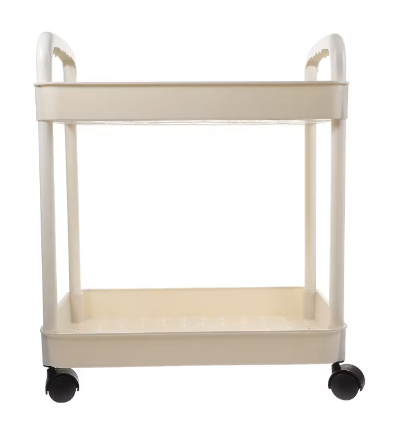 Этажерка напольная пластиковая 2 полки без колес (28153644) Этажерка напольная пластиковая 2 полки без колес (28153644)