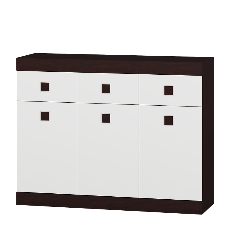 Комод Эверест Соната-6 120х38х93 см Венге темный/Белый (EVR-2012)