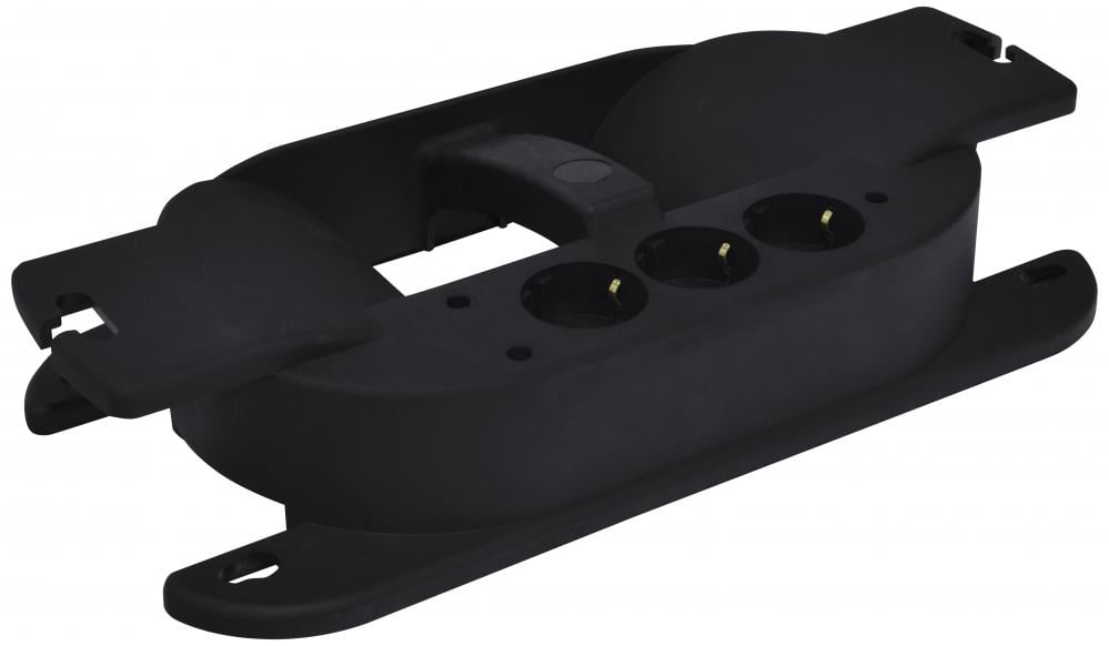 Колодка ETI ERS-3HC 3 гнізда з котушкою 16А 2P+PE каучук IP20 Чорний (4481012)