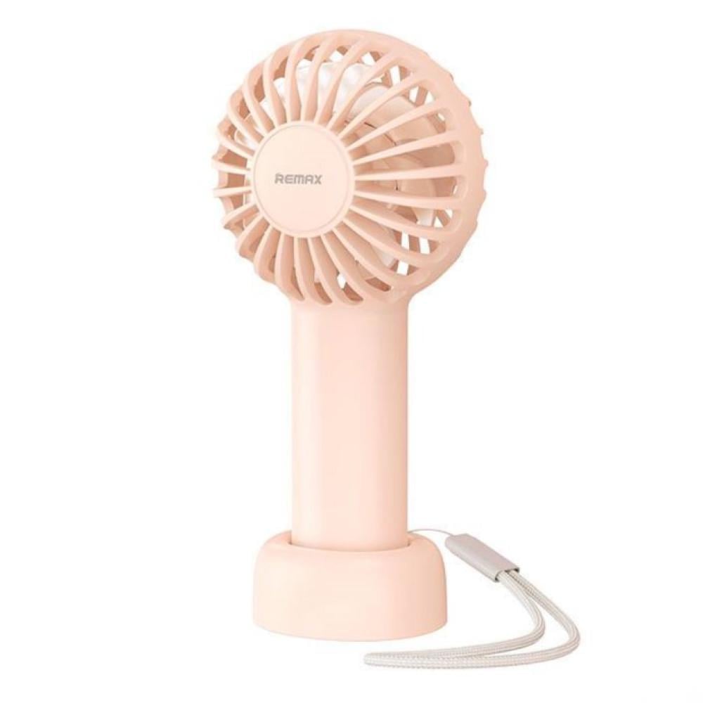 Вентилятор портативный Remax F33 Mini Pro настольный/ручной с аккумулятором 1200 mAh Pink (000530)