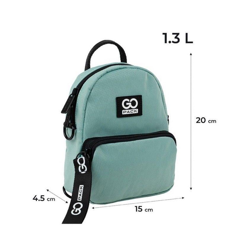 Міні рюкзак-сумка GoPack Teens 20x15x4,5 см М'ятний (GO24-181XXS-2) - фото 3