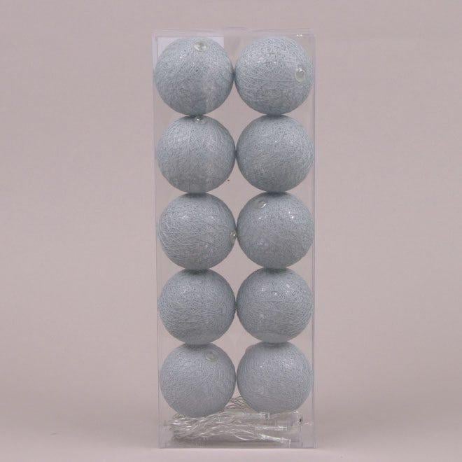 Гирлянда Flora Хлопковые шарики D 6 см Серый (9012)