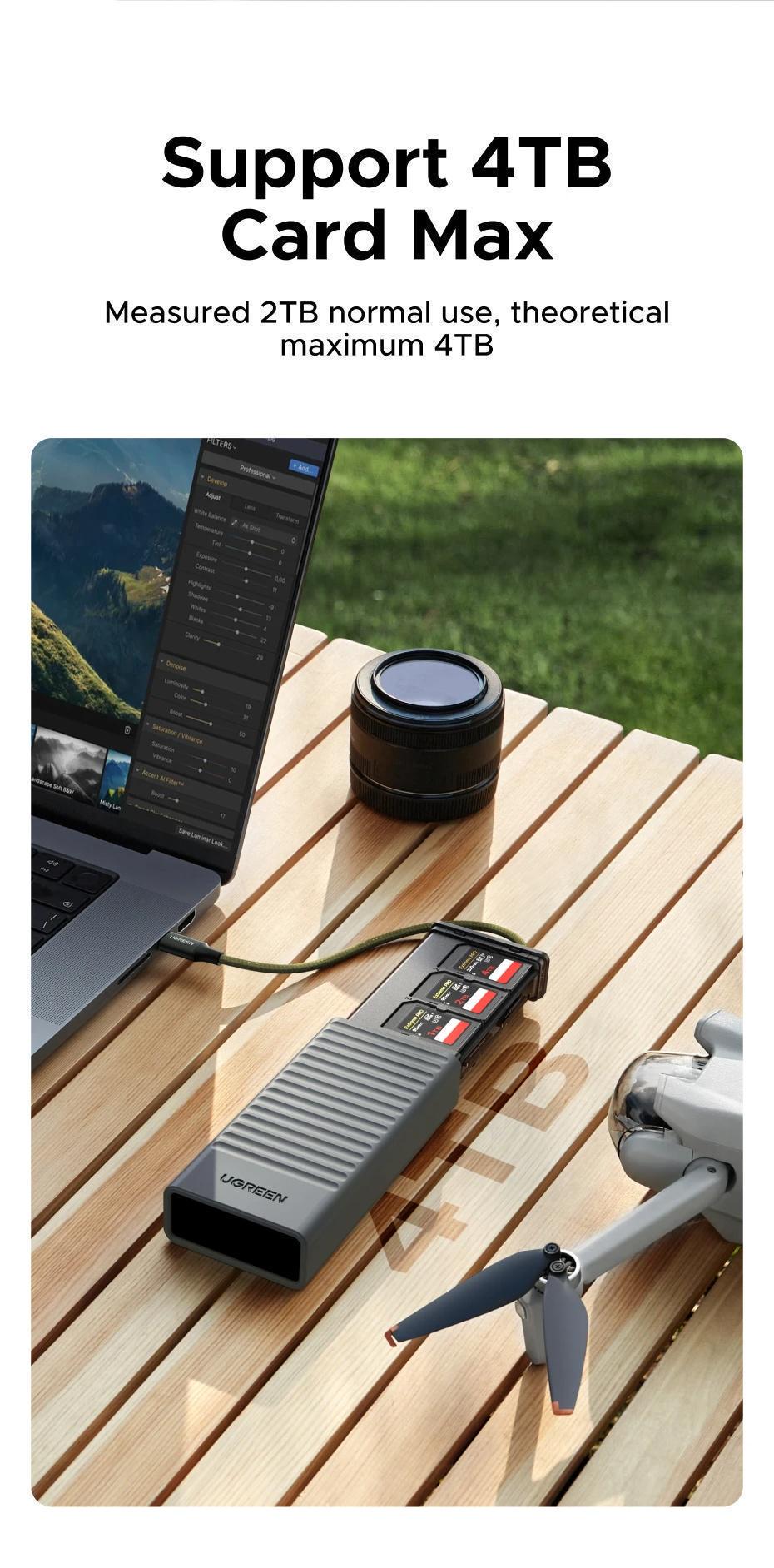 Кейс для карт Ugreen USB 3.0 (5 Сірий (55899) - фото 8 Кейс для карт Ugreen USB 3.0 (5 Сірий (55899) - фото 8