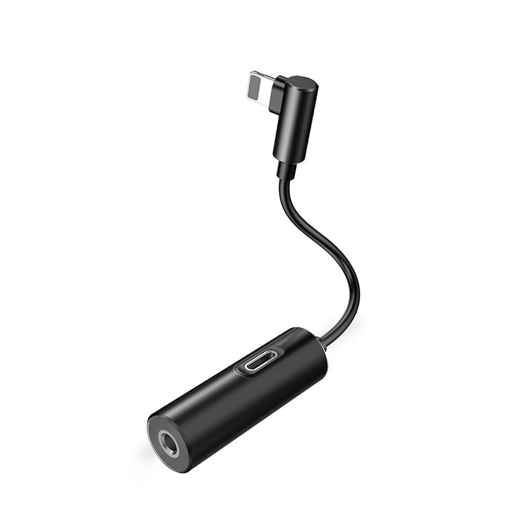 Перехідник для навушників Baseus CALL42-01 L42 Lightning-3,5 мм mini jack/Lightning Чорний