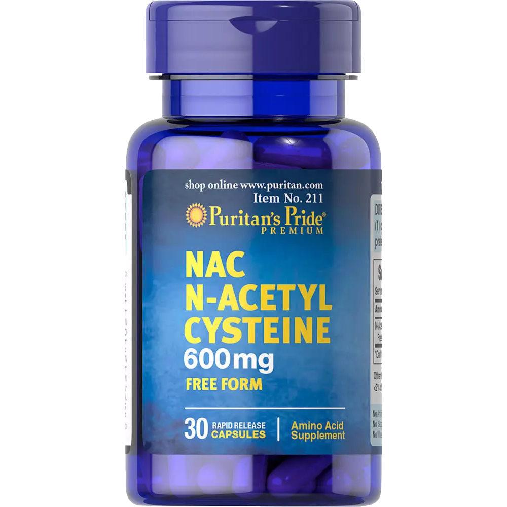 Аминокислота Puritan's Pride N-Acetyl Cysteine 600 мг 30 капс. (8033)