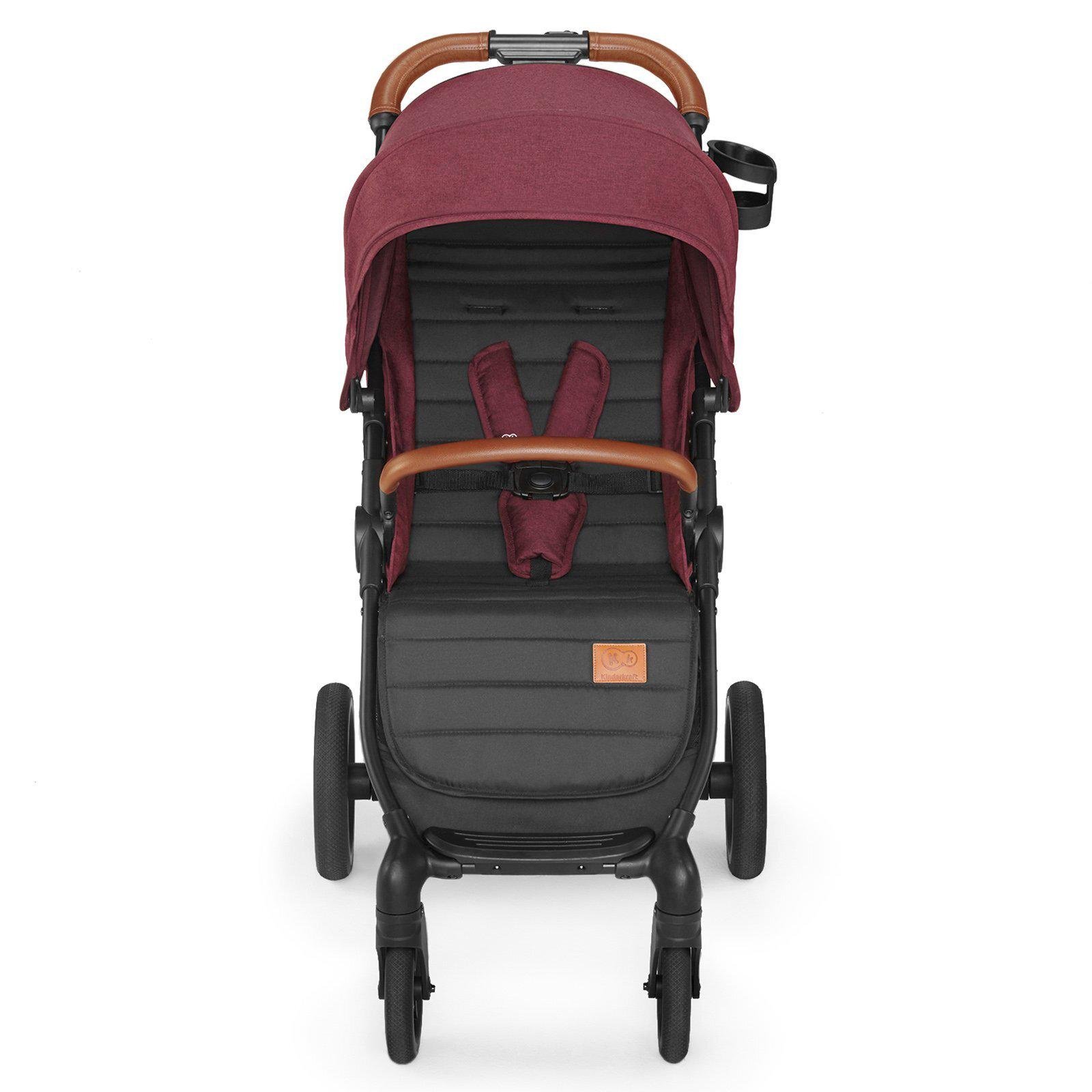 Коляска прогулочная Kinderkraft Grande LX Burgundy (KKWGRANBRG00LX)