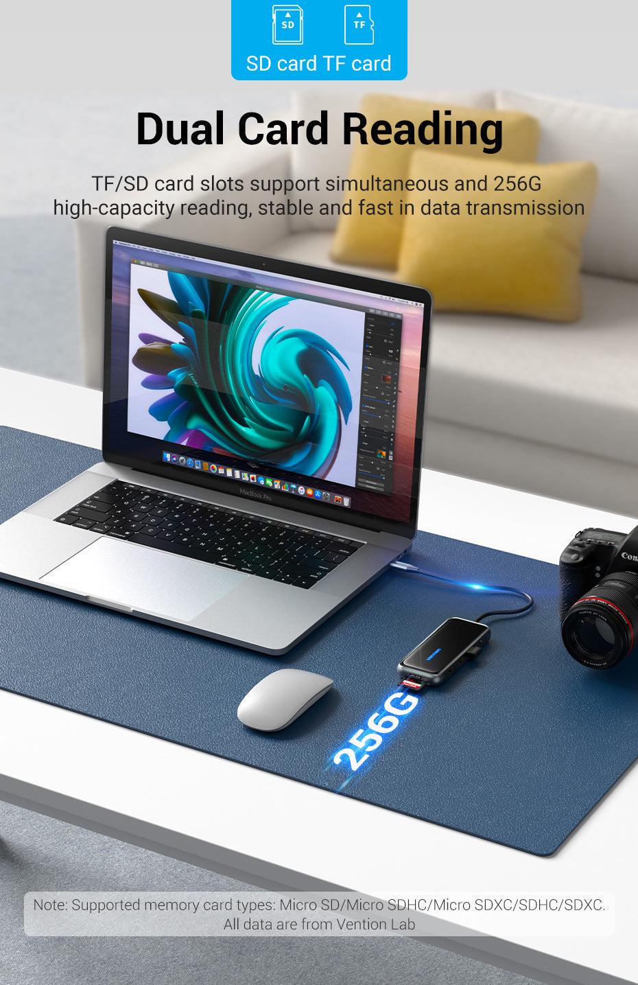 USB-хаб Vention Type-C-USB Чорний (TFHHB) - фото 9 USB-хаб Vention Type-C-USB Чорний (TFHHB) - фото 9