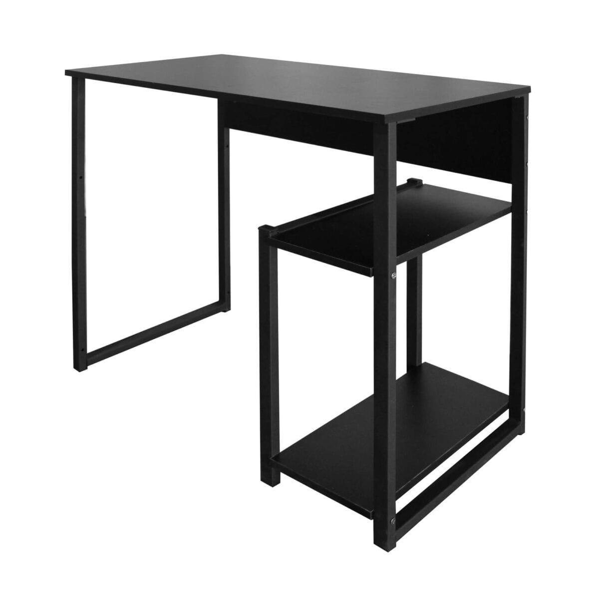 Комп'ютерний стіл у стилі Лофт StepLoft каркас металевий з полицею для ПК Чорний (Comp-table-141)