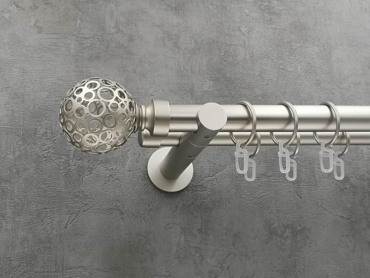 Карниз Quadrum Савона гладкая штанга двойной универсальный 25/19 мм 300 см Сатин (272287821)