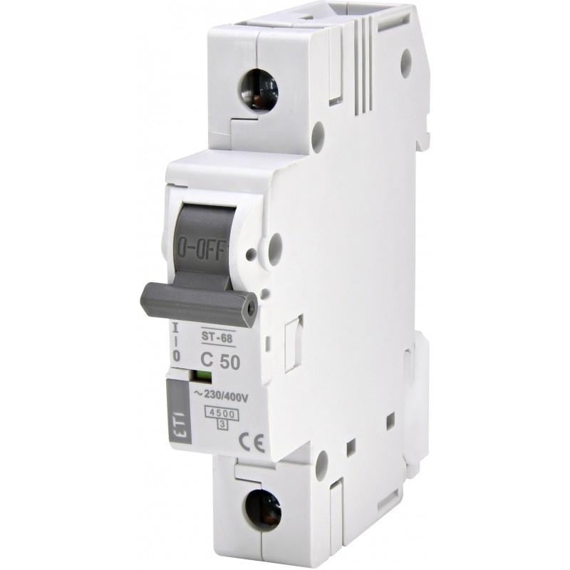 Автоматичний вимикач ETI 50A 4,5kA 1 полюс тип C ST 68 1p C50 002181321 (56747)