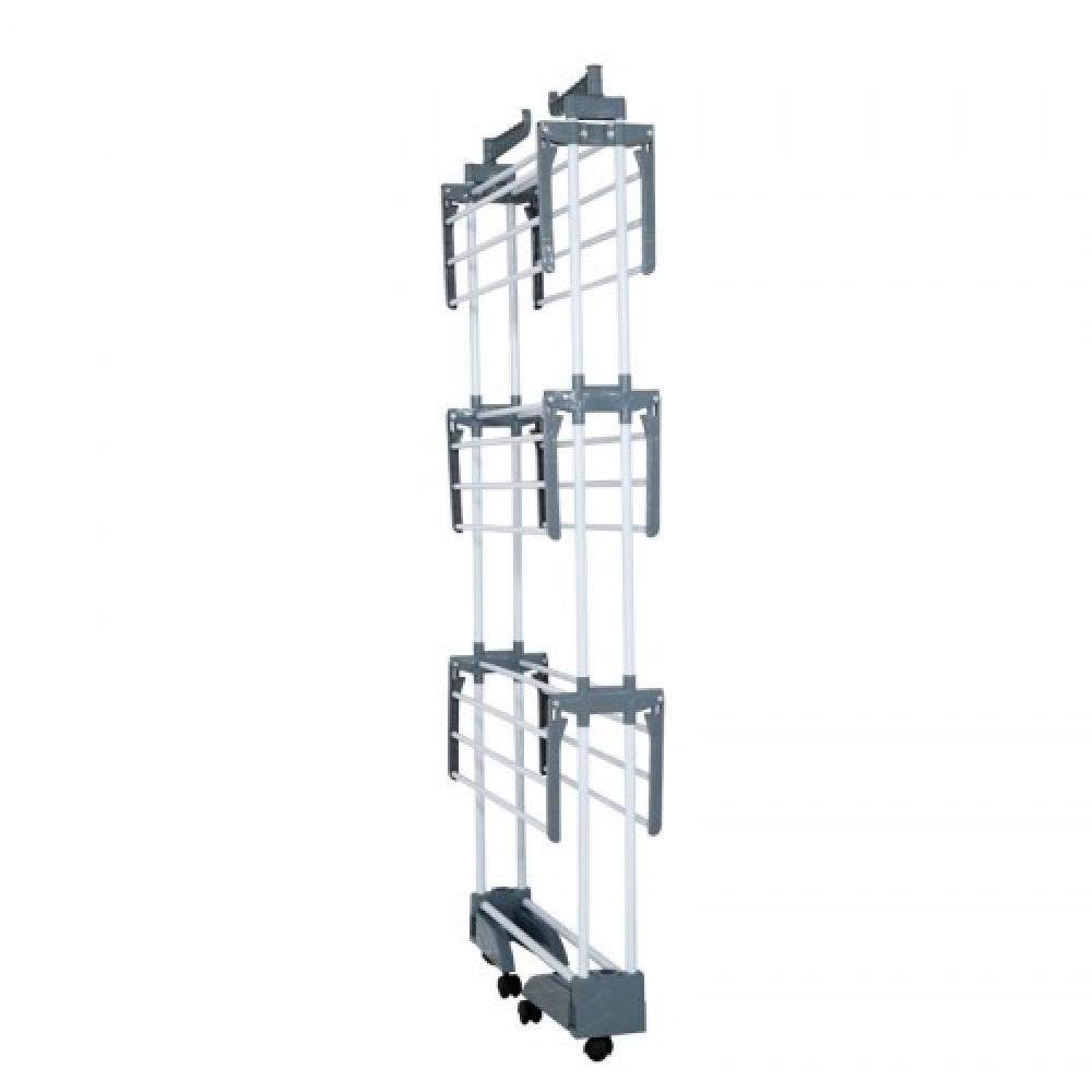 Сушилка-органайзер для белья Bonro B88 многоярусная раскладная на колесиках до 35 кг Серый (132-76-42400234) - фото 3