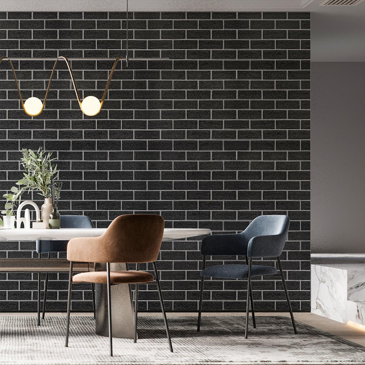 3D-панель стеновая Кирпич 700х700х5 мм Черный/Белый (SW-00001503) - фото 6 3D-панель стеновая Кирпич 700х700х5 мм Черный/Белый (SW-00001503) - фото 6