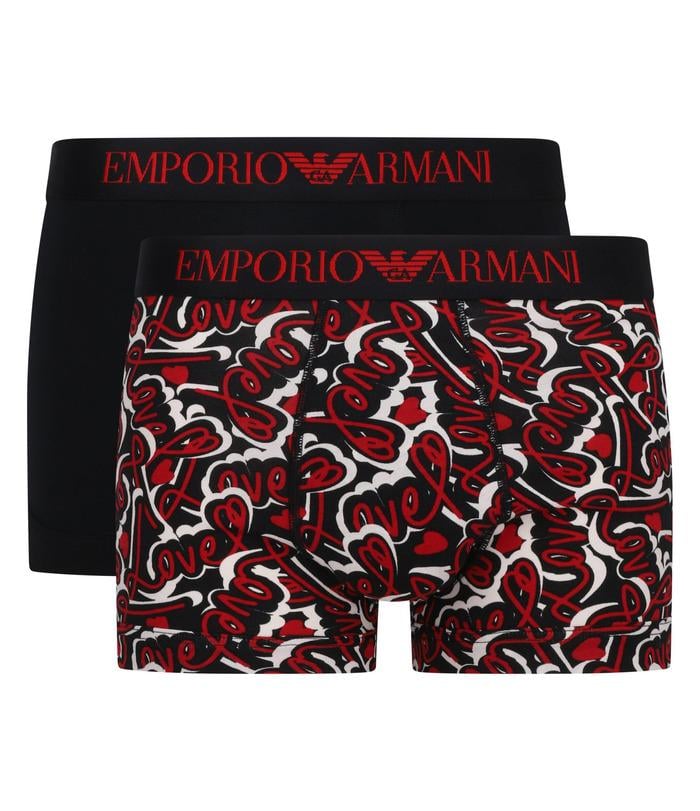 Трусы мужские боксеры Emporio Armani 2 шт. L Черный/принт (EM000253-Love)