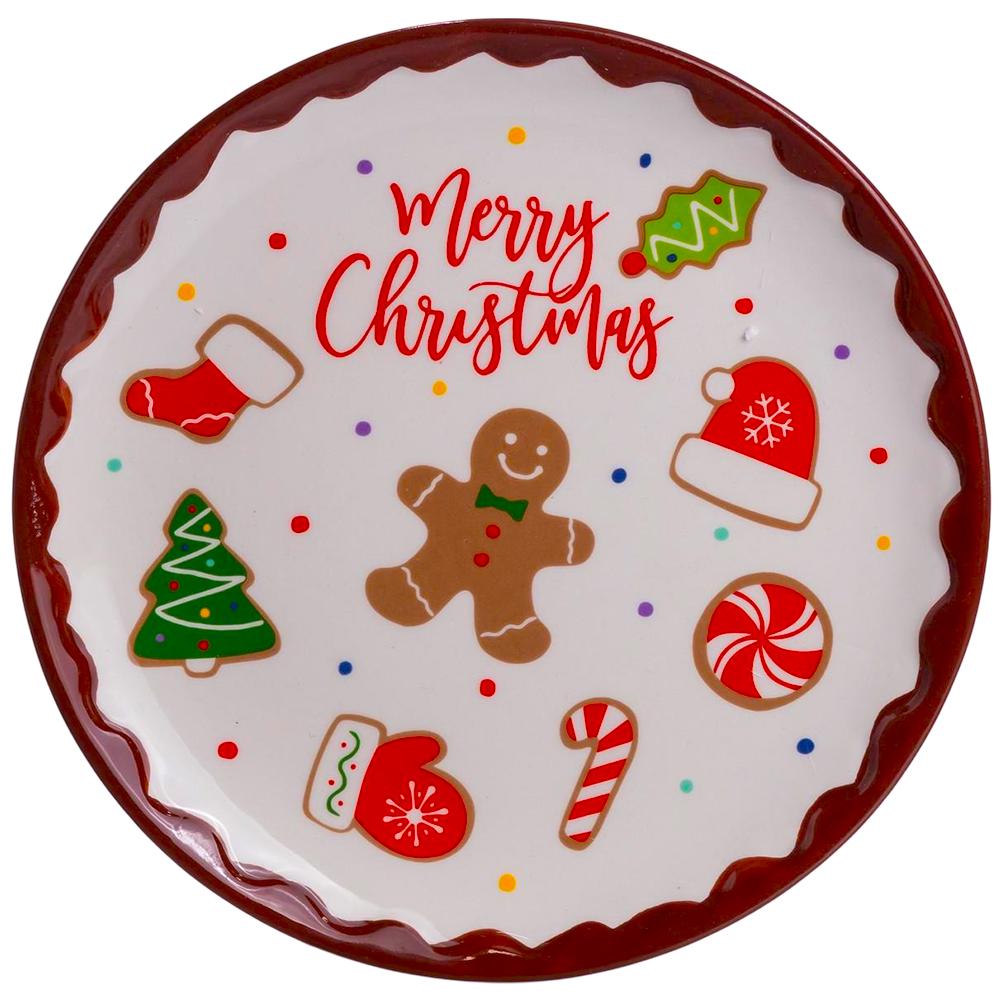 Тарілка десертна Merry Christmas порцелянова Ø 21 см (CR-1-40)
