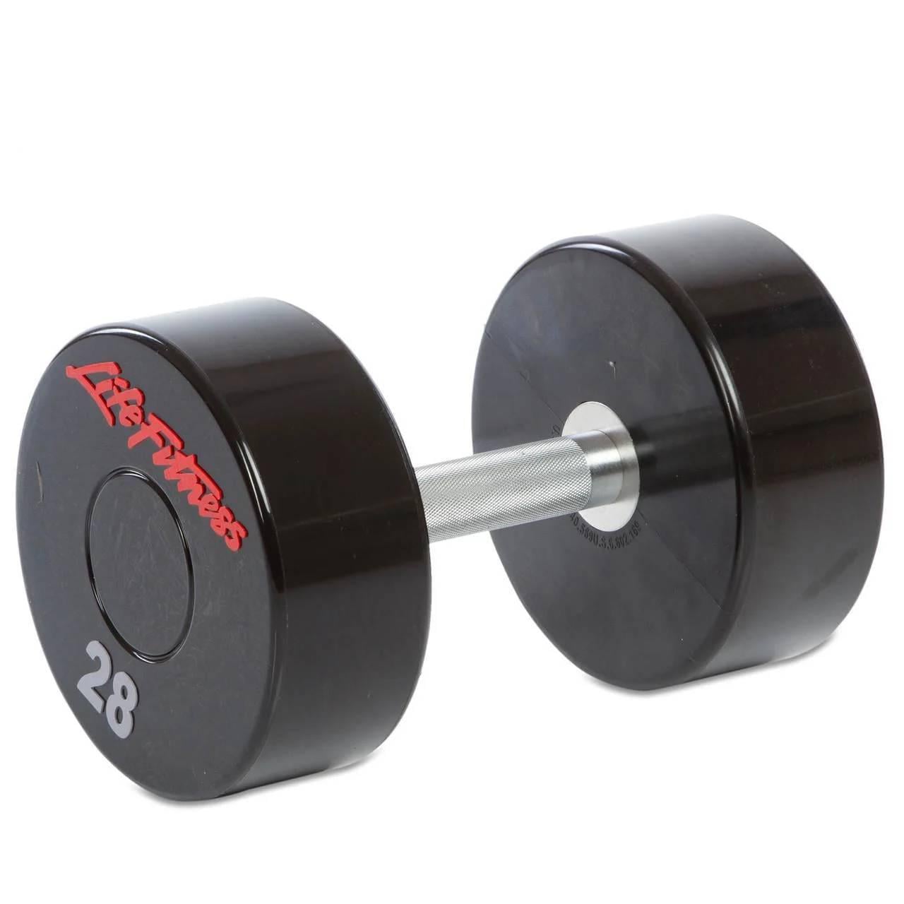 Гантель цільна LIFE FITNESS SC-80081 з поліуретановим покриттям 28 кг (28852893)