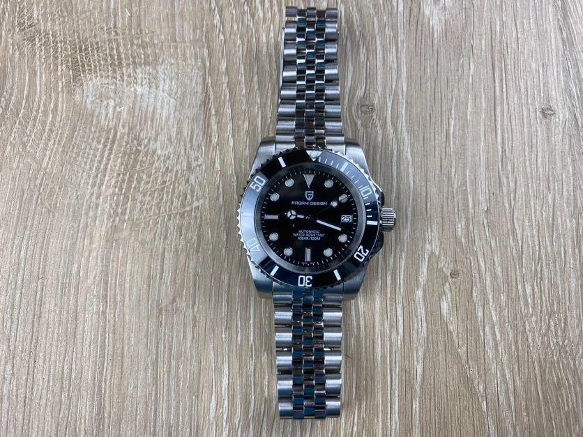 Годинник механічний Pagani Design PD-1661 водонепроникний з автопідзаводом Silver/Black (1138-0009) - фото 6