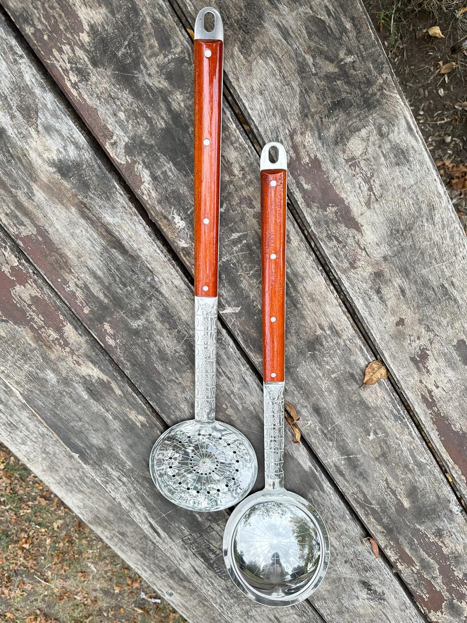 Набір для котла половник та шумівка узбецька 65 см - фото 4 Набір для котла половник та шумівка узбецька 65 см - фото 4