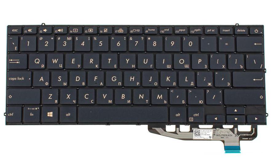 Клавиатура для ноутбука Asus UX391 series rus без фрейма/подсветки клавиш Blue (167424)