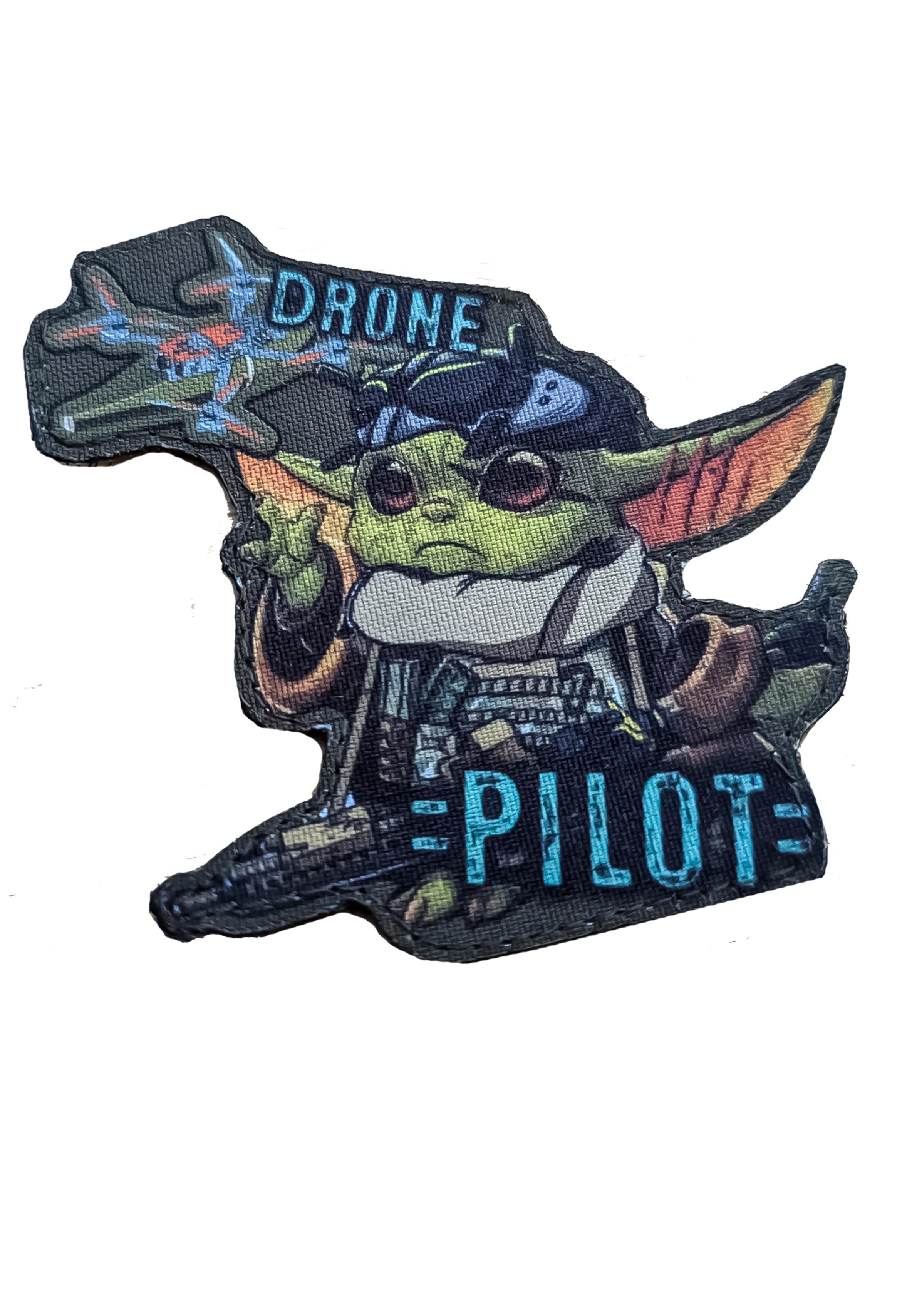 Шеврон Мастер Йода с дроном на липучке (YODA16)