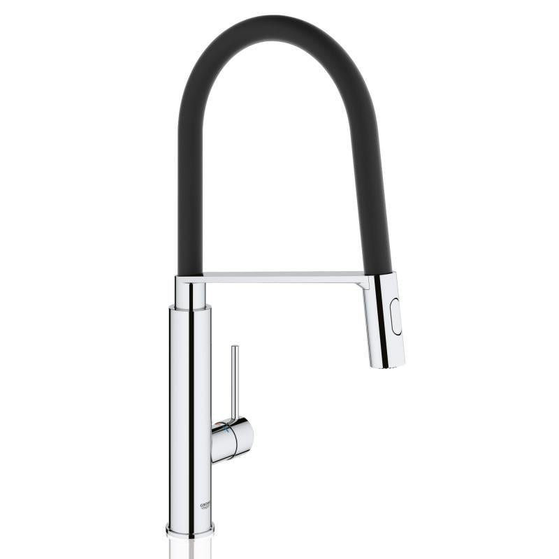 Смеситель для кухни Grohe CONCETTO 31491000 с гибким изливом Черный (113585)