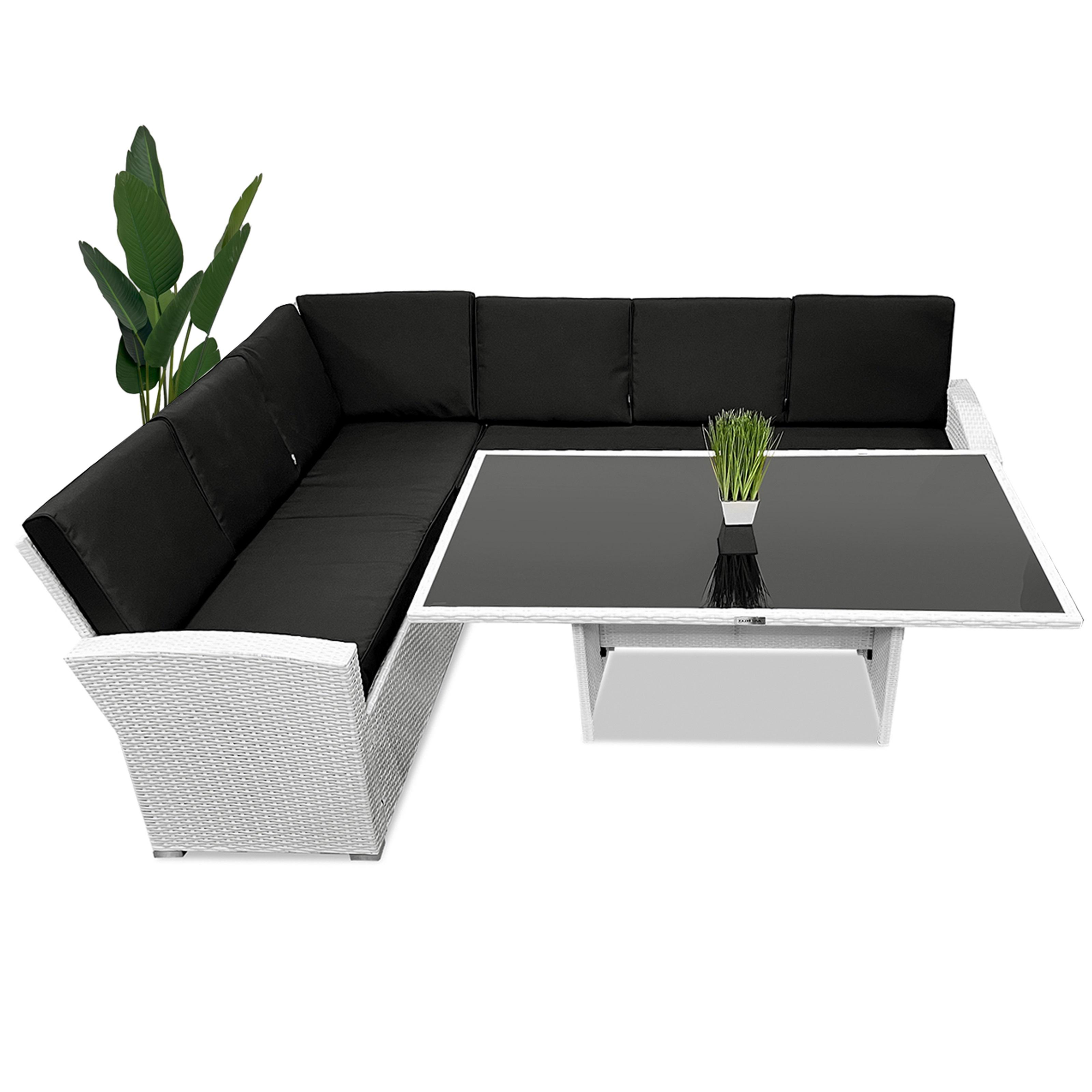 Набор садовой мебели Just Relax Milano 707 левый угол из ротанга со стальным каркасом Белый Набор садовой мебели Just Relax Milano 707 левый угол из ротанга со стальным каркасом Белый