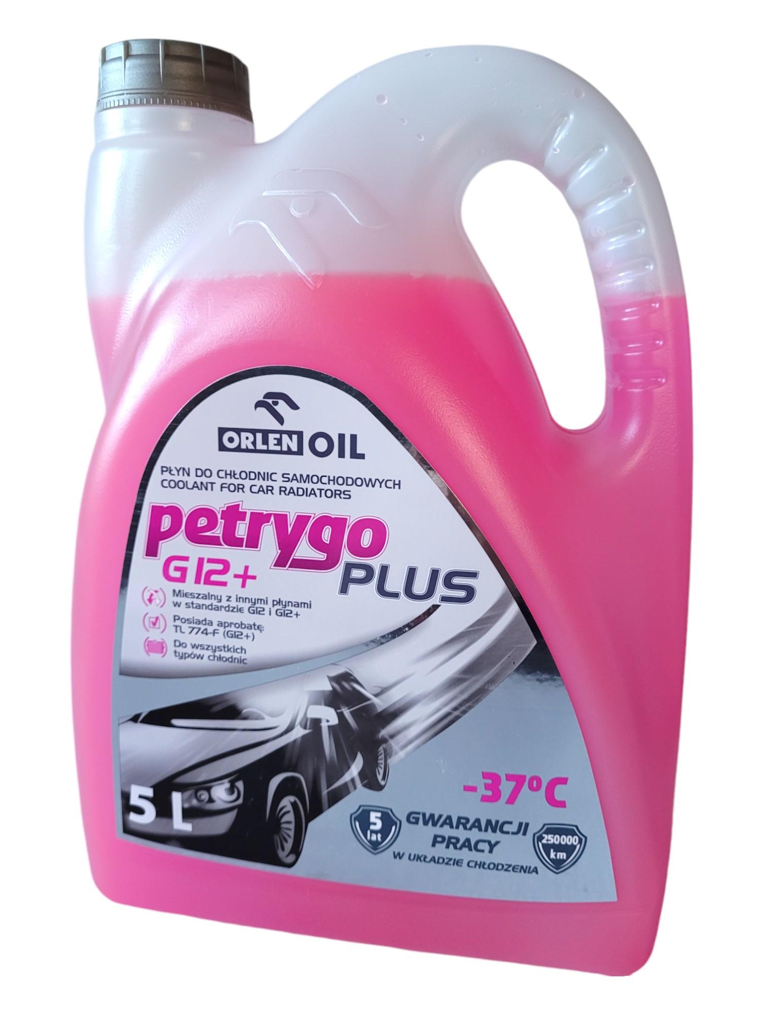 Охлаждающая жидкость Orlen Oil PETRYGO PLUS G12+ 5 л Красный