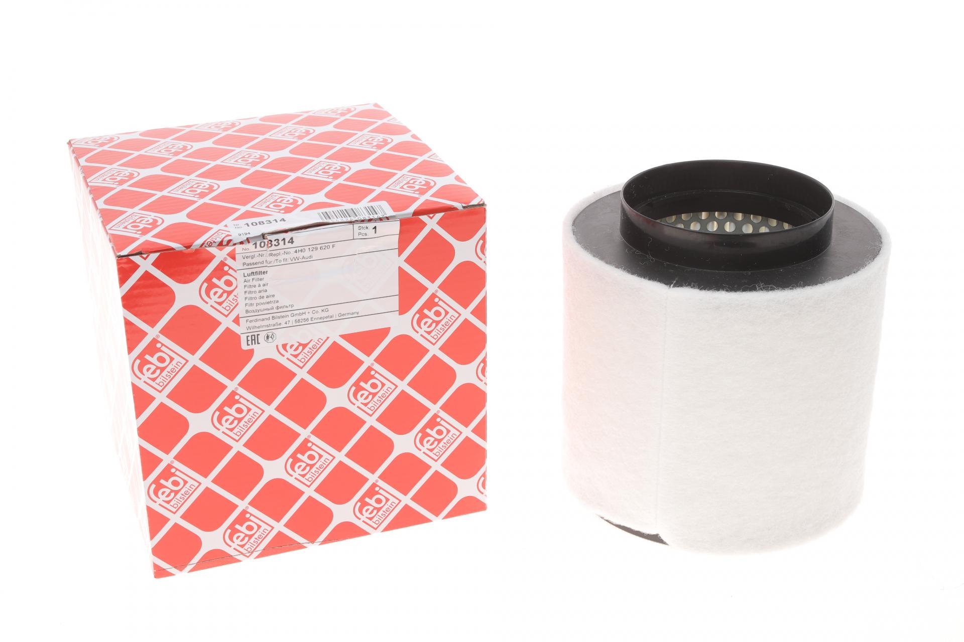 Фильтр воздушный FEBI BILSTEIN для Audi A8 4,2/6,3FSI quattro 09-/S8 4,0TFSI quattro 12-18- (108314)