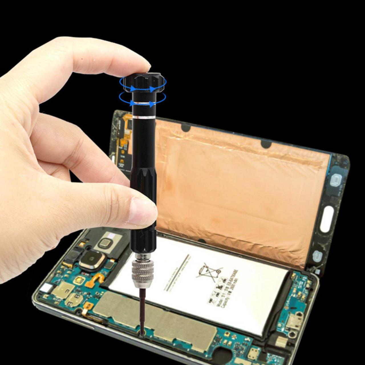 Викрутка прецизійна цангова 5 намагнічених змінних жал Black (137759) - фото 5